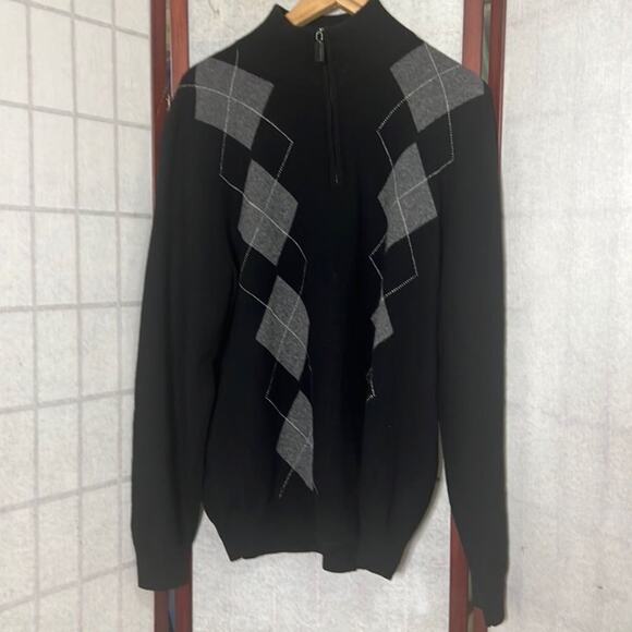 DANIEL‎ BISHOP ARGYLE CASHMERE SWEATER SIZE XL - Picture 1 of 6